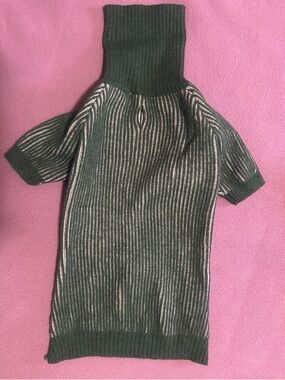 XL Ribbed Turtleneck Dog Sweater in Hunter Green